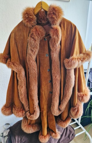 Luxus lamm wildleder cape - luxus, lamm-wildleder