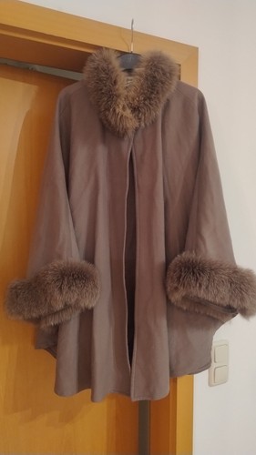 Damen luxus cape mantel - luxus, l