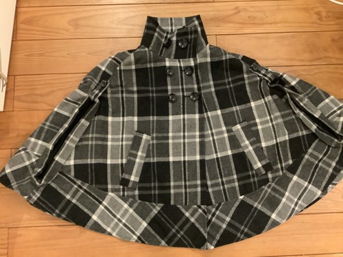 Karierter poncho cape zara - poncho,